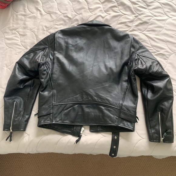 Iconic Men’s Leather Biker Jacket - Picture 2 of 14